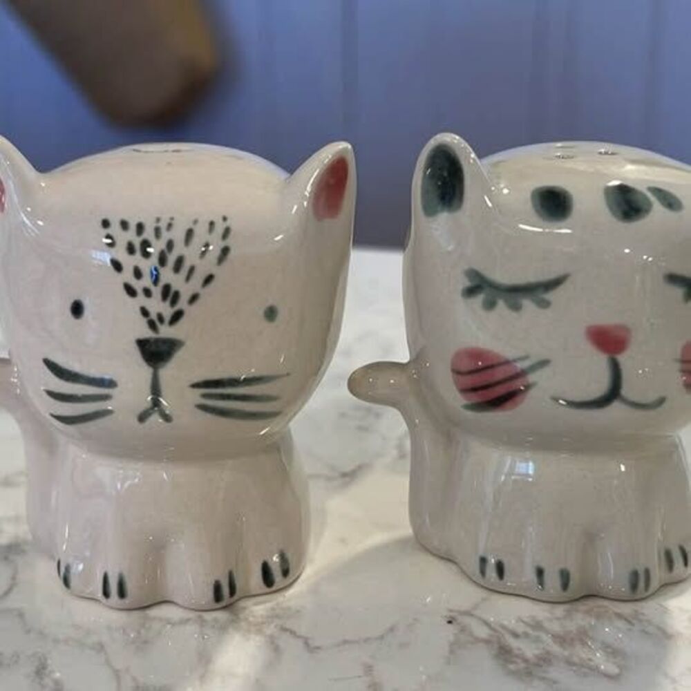 Ceramic Cat Salt and Pepper Shakers Set, Kitten, Cat
